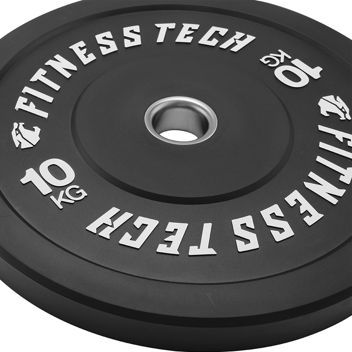 Lot de 150kg Disque Bumper Plate Noir Haute Résistance