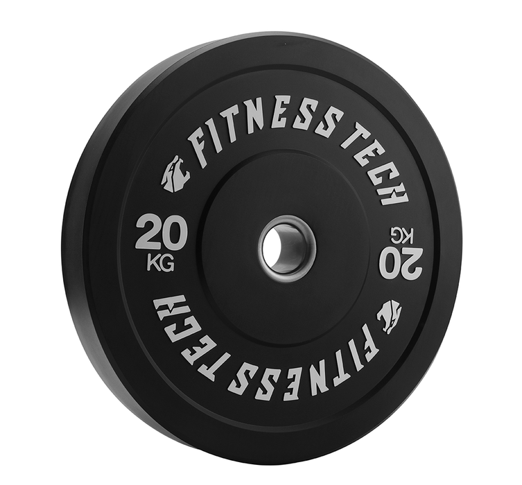 Lot de 150kg Disque Bumper Plate Noir Haute Résistance