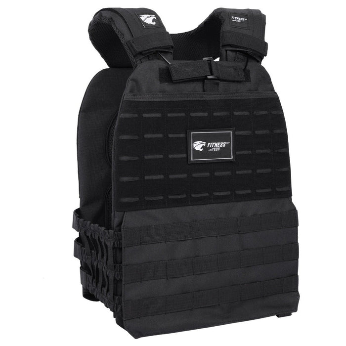 Gilet lesté noir avec plaques de 8 kg incluses RECONDITIONNÉ