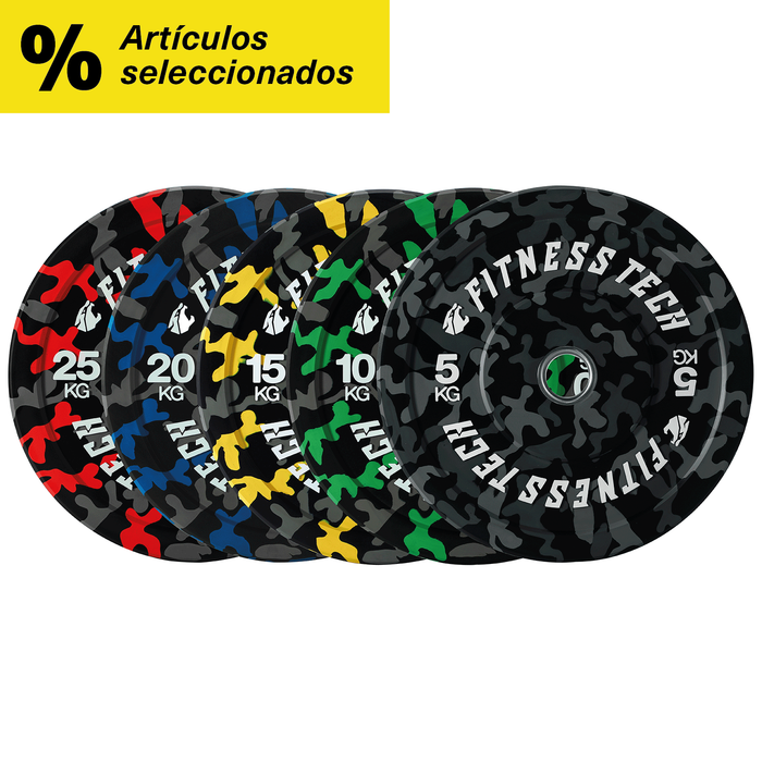 Disque Bumper Plates Haute Résistance Camouflage Flecks