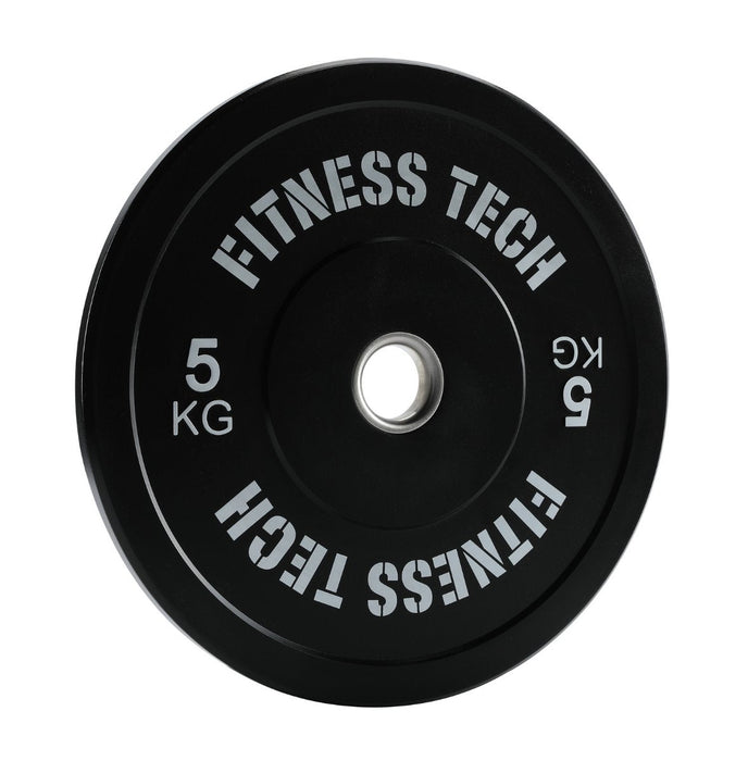 Black Bumper Plate Alta Resistencia - Fitness Tech