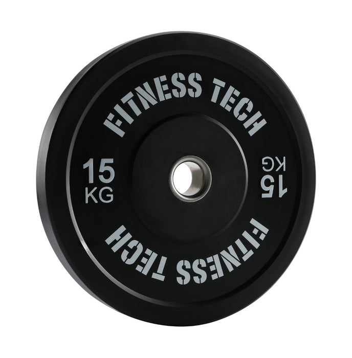 Black Bumper Plate Alta Resistencia - Fitness Tech