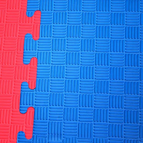 Puzzle Professionnel Tatami 100x100x3 cm Bleu et Rouge