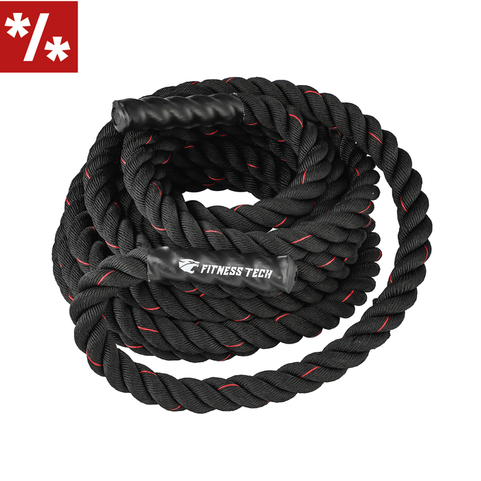 Corde Crossfit Combat 12Mx50MM Noir et Rouge