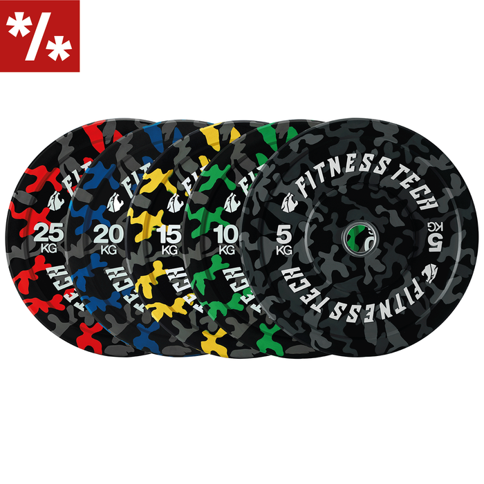 Disque Bumper Plates Haute Résistance Camouflage Flecks